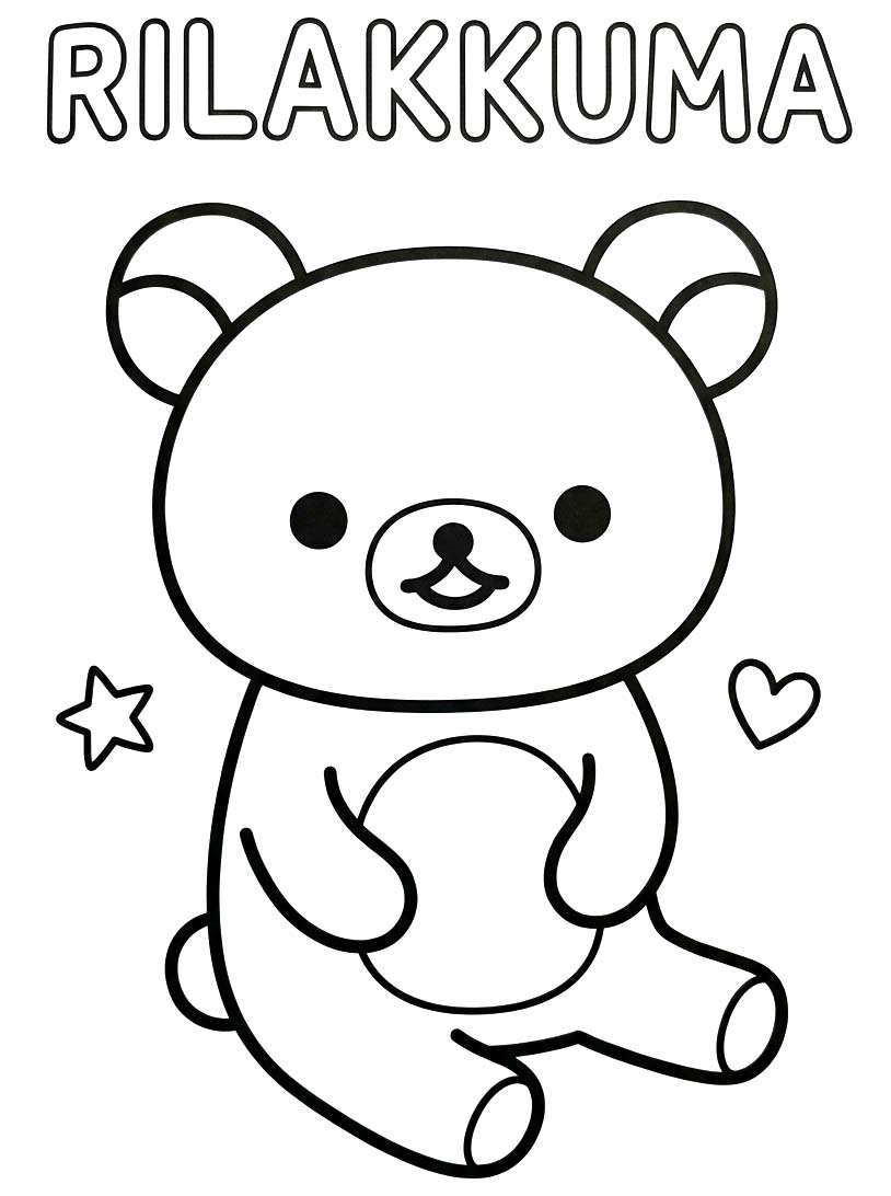 Zeichne Rilakkuma zum Ausdrucken für Kinder