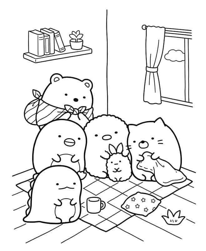 Zeichne Sumikko Gurashi einfach
