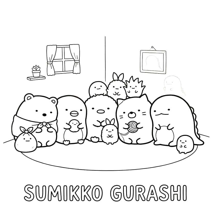 Sumikko Gurashi ausmalbilder