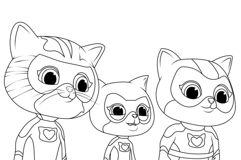 Zeichne Superkitties druckbare einfach