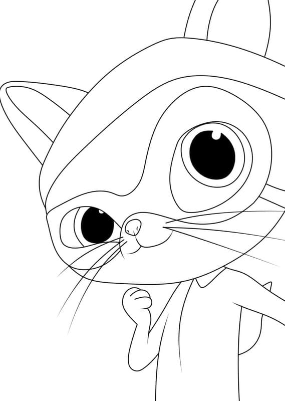 Zeichne Superkitties druckbare für Kinder