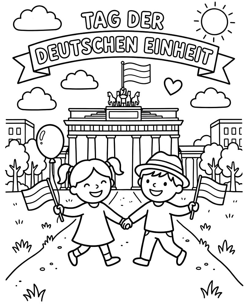 Zeichne Tag der Deutschen Einheit