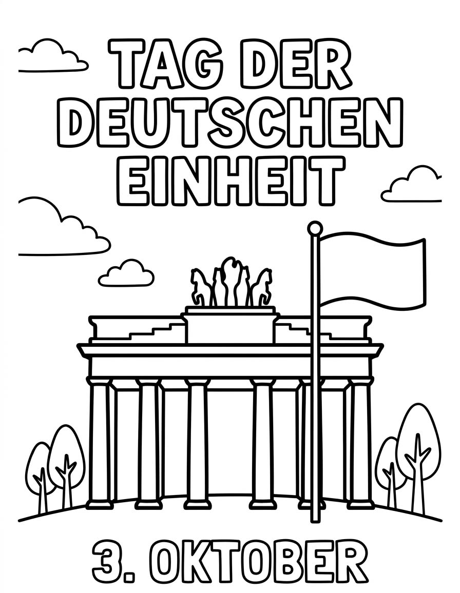 Tag der Deutschen Einheit ausmalbilder