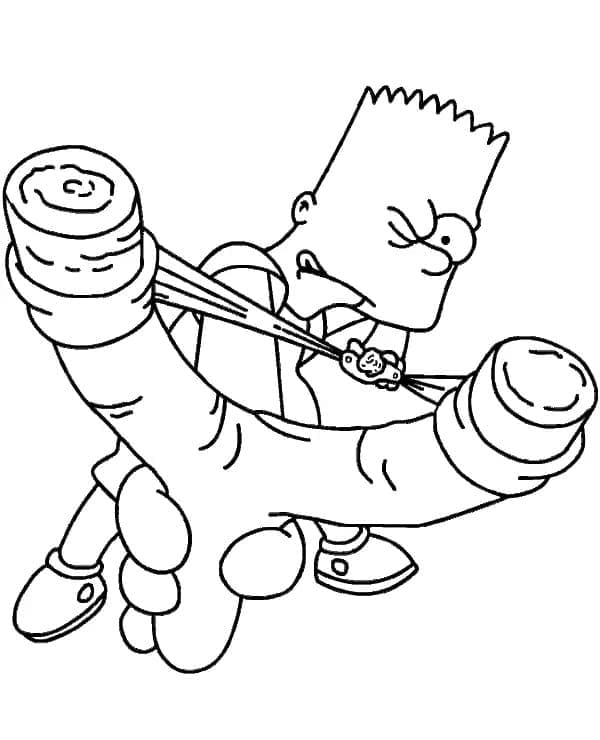 Zeichnung druckbare Bart Simpson