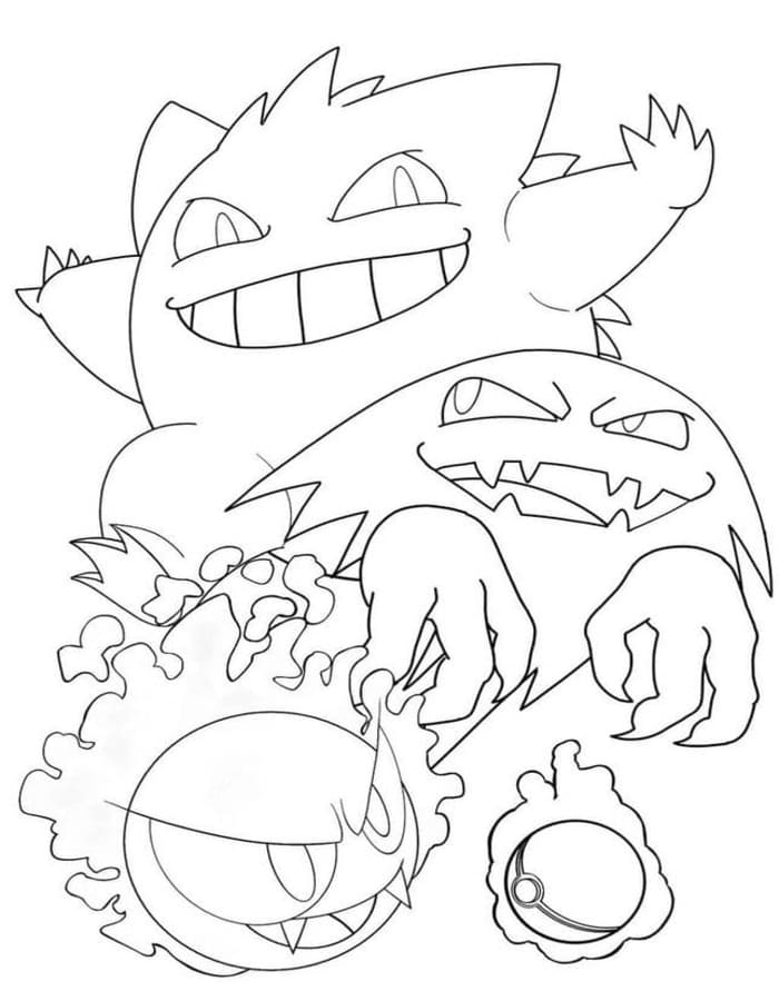 Gengar druckbare für Kinder