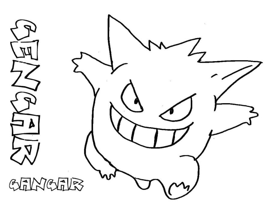 Gengar kostenlos druckbare einfach