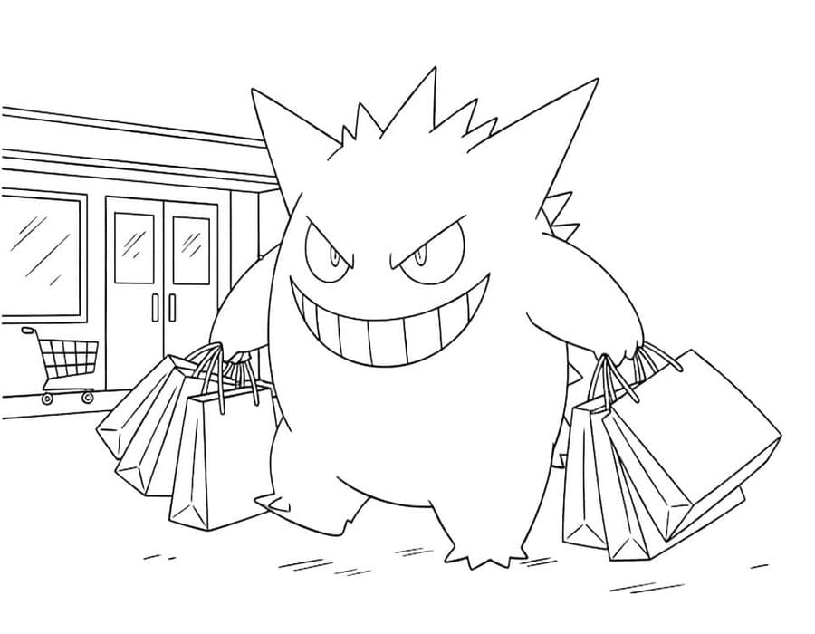 Gengar kostenlos druckbare für Kinder