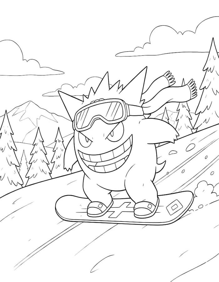 Gengar zum Ausdrucken