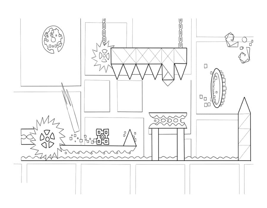 Geometry Dash druckbare schlicht
