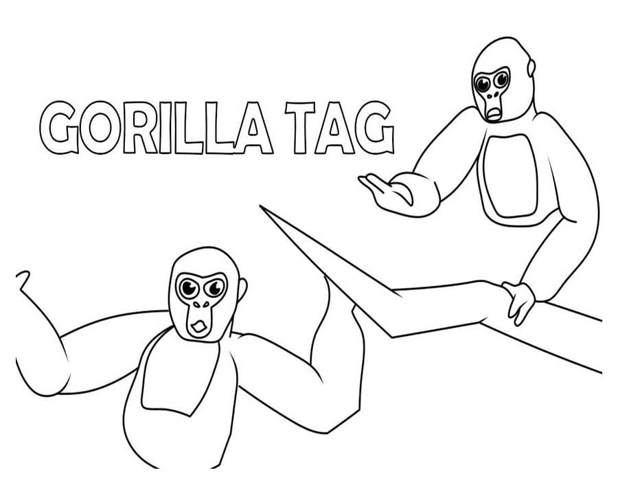Gorilla Tag ausmalbilder