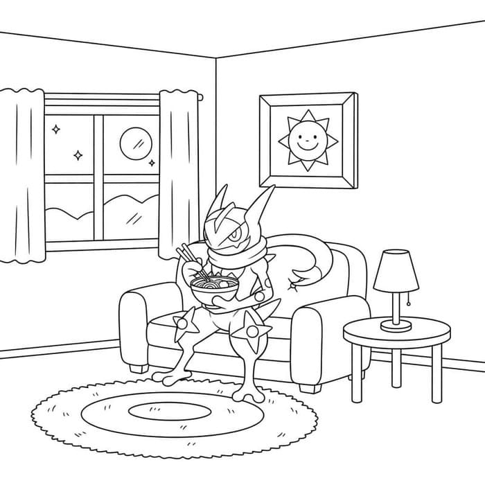 Greninja druckbare basisch