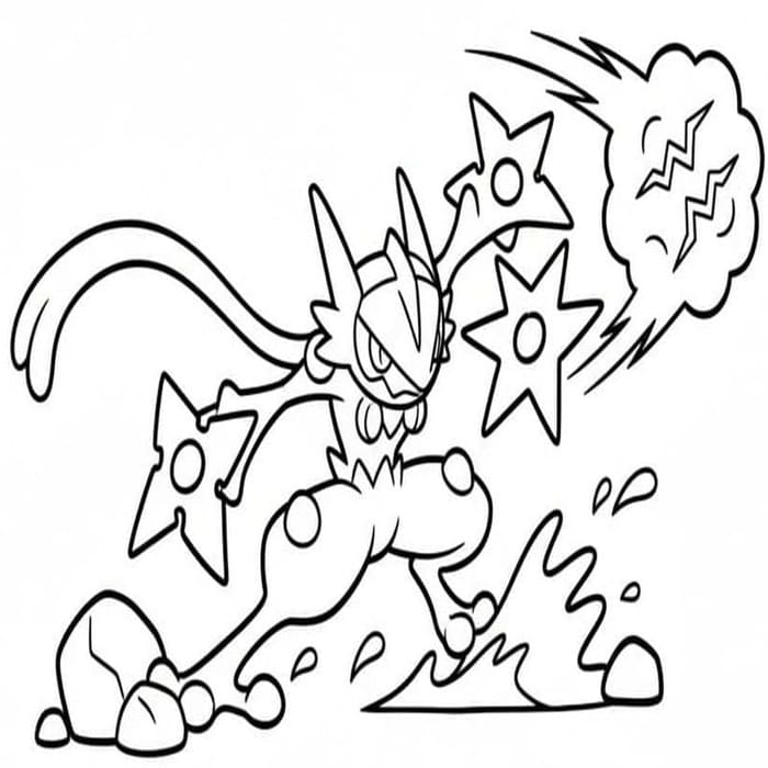 Greninja druckbare einfach