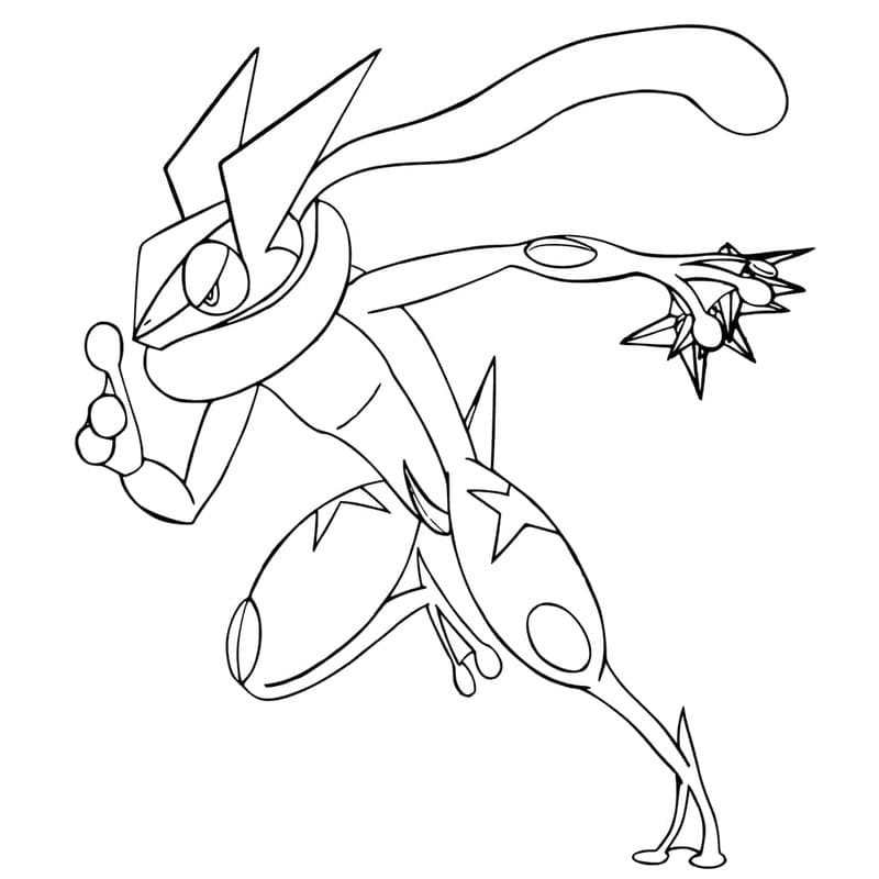 Greninja druckbare für Kinder