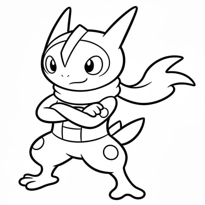 Greninja kostenlos druckbare