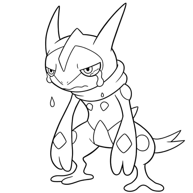 Greninja kostenlos druckbare einfach