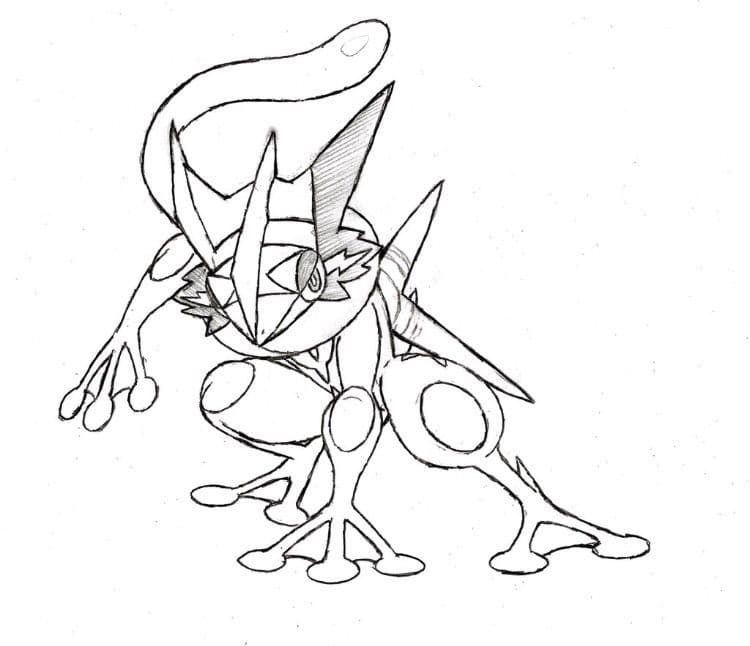 Greninja kostenlos für Kinder