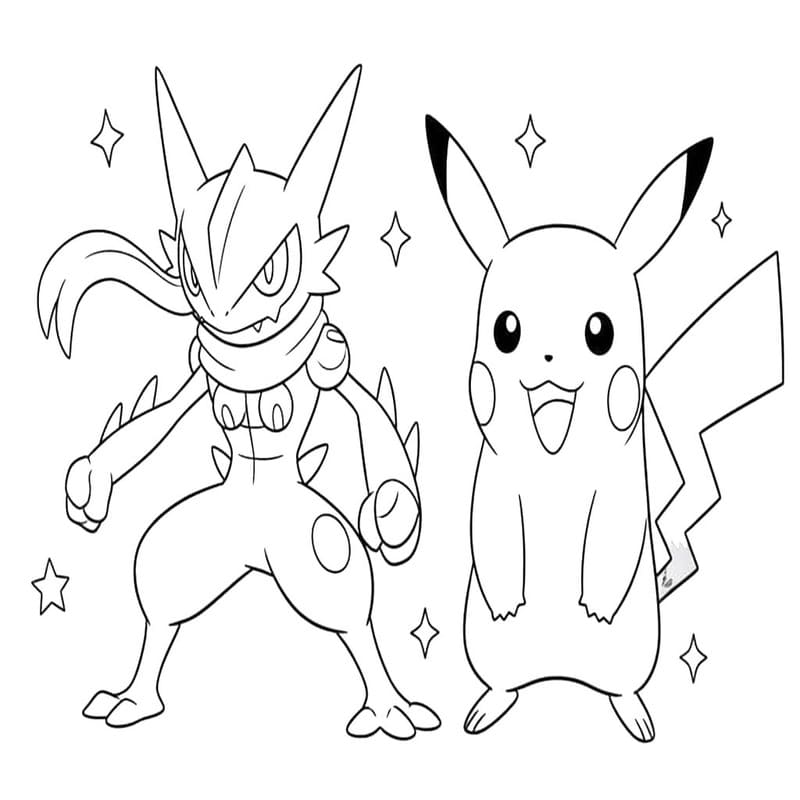 Greninja zum Ausdrucken für Kinder