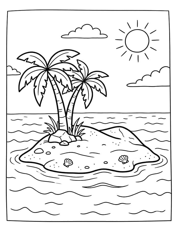 Insel druckbare für Kinder