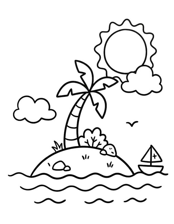 Insel druckbare schlicht