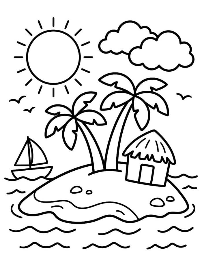 Insel kostenlos druckbare einfach