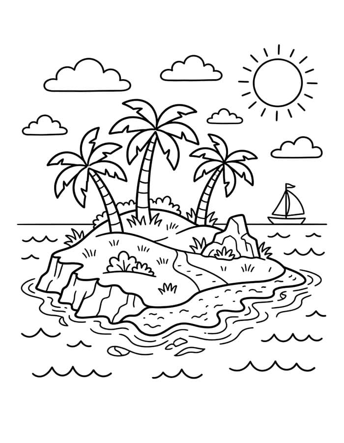 Insel ausmalbilder