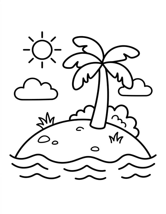 Insel zum Ausdrucken für Kinder