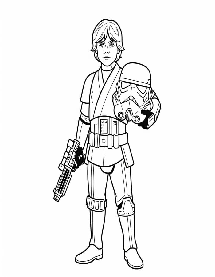 Luke Skywalker druckbare einfach