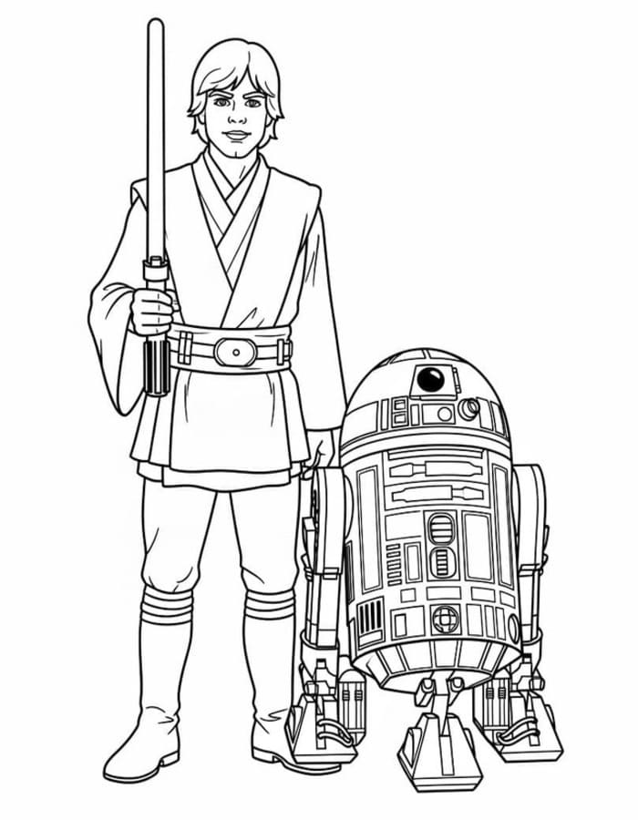 Luke Skywalker kostenlos druckbare einfach
