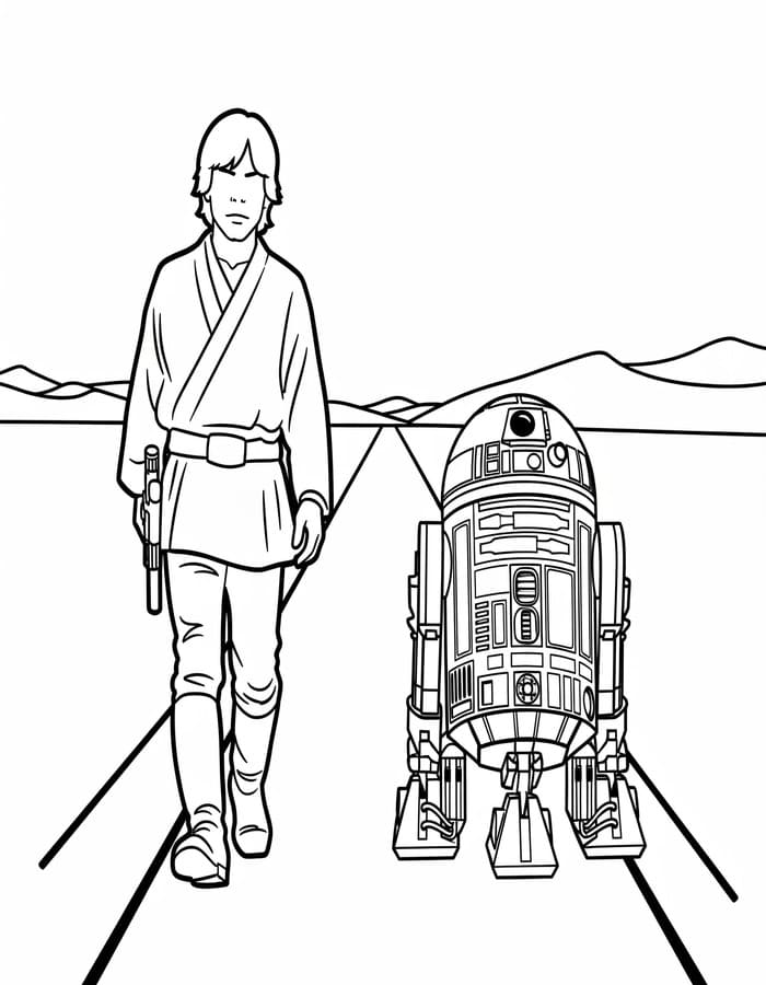 Luke Skywalker kostenlos für Kinder
