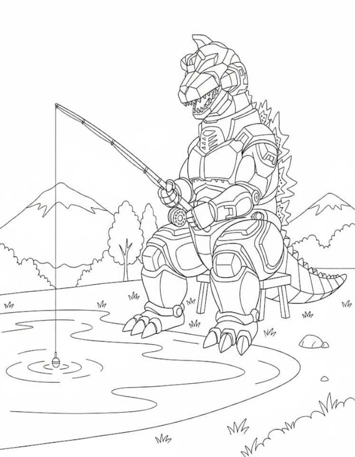 Mechagodzilla kostenlos druckbare für Kinder