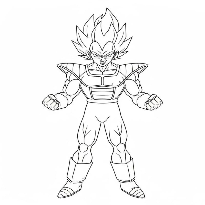 Vegeta druckbare für Kinder