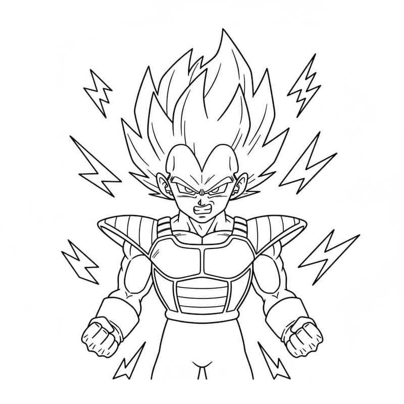 Vegeta druckbare schlicht