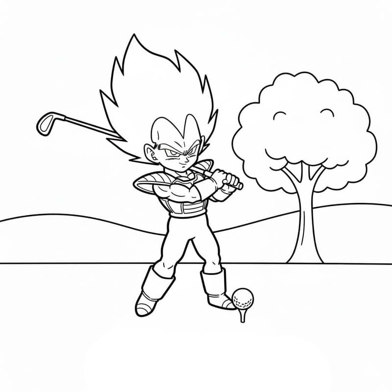 Vegeta zum Ausdrucken für Kinder