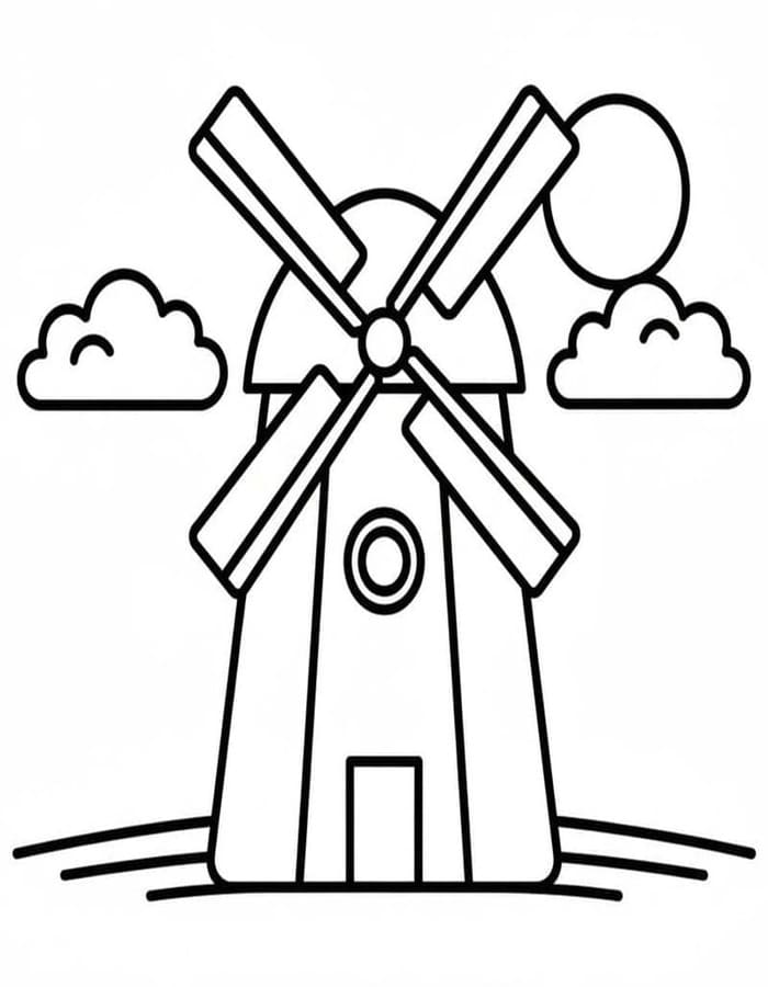 Windmühle druckbare basisch
