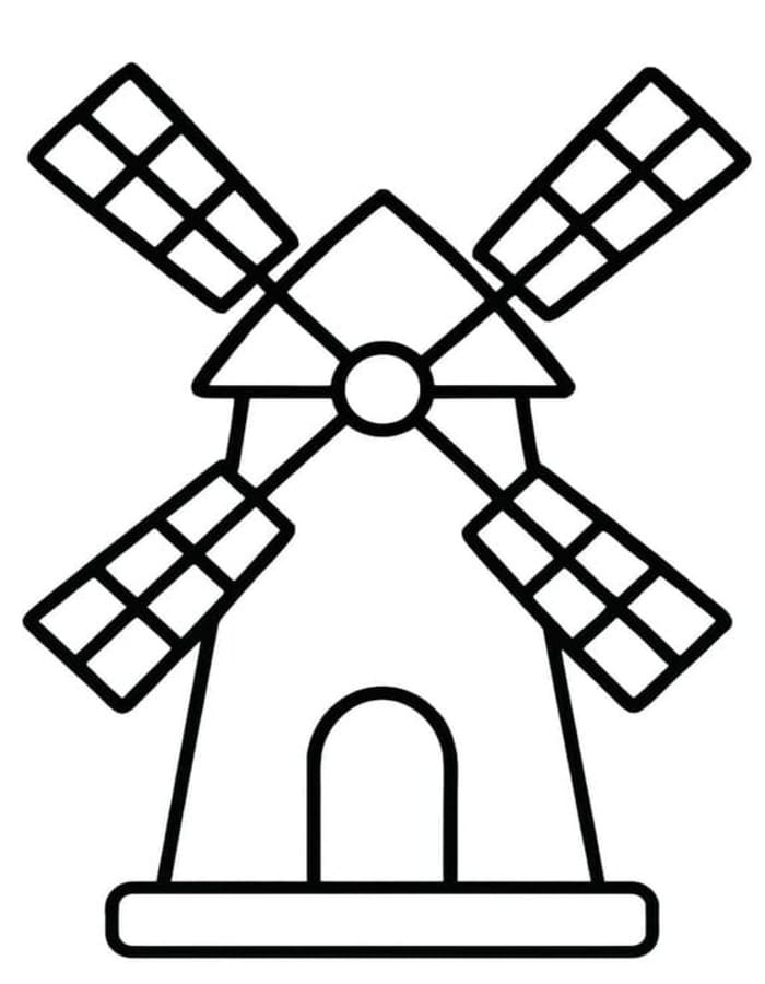 Windmühle druckbare einfach