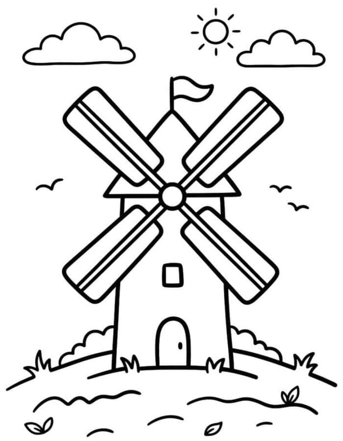 Windmühle kostenlos druckbare basisch