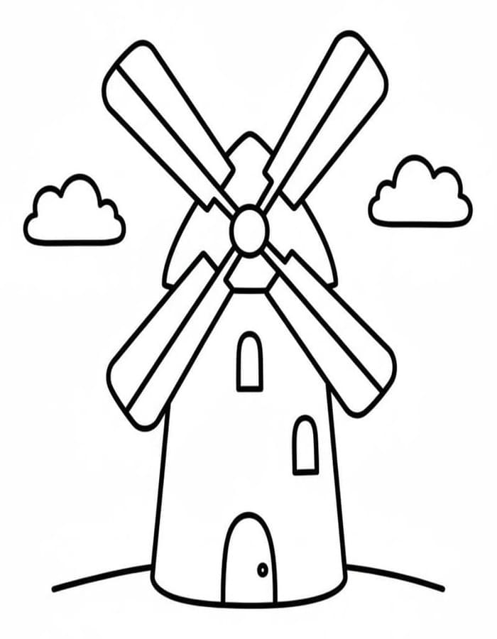 Windmühle kostenlos für Kinder
