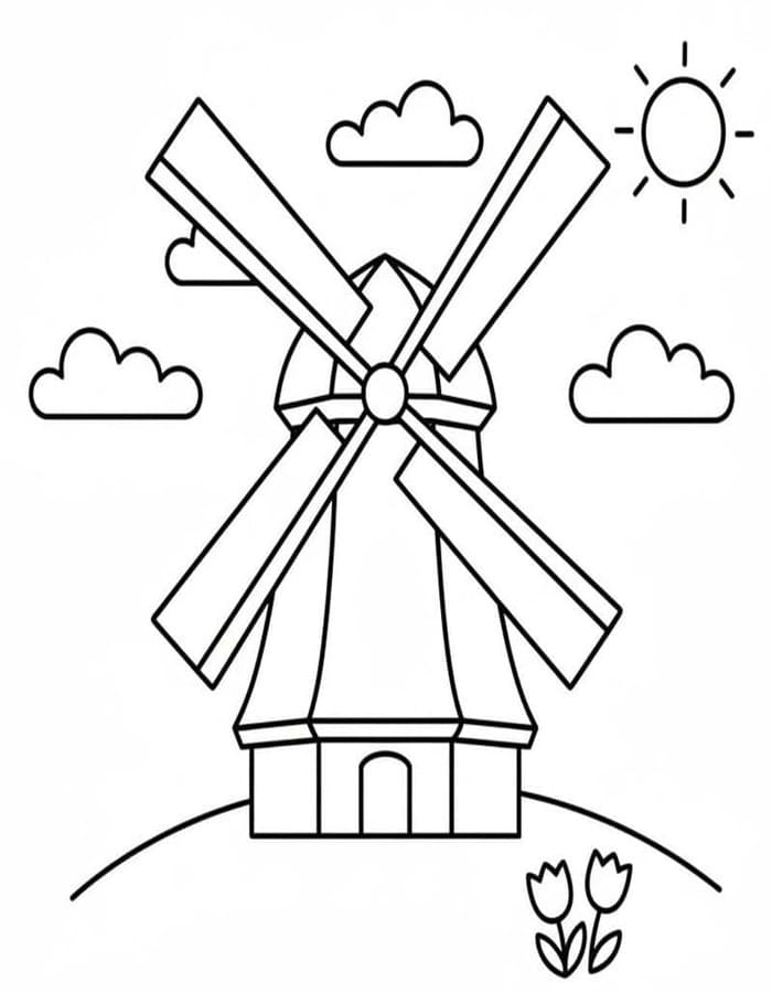Windmühle kostenlos schlicht