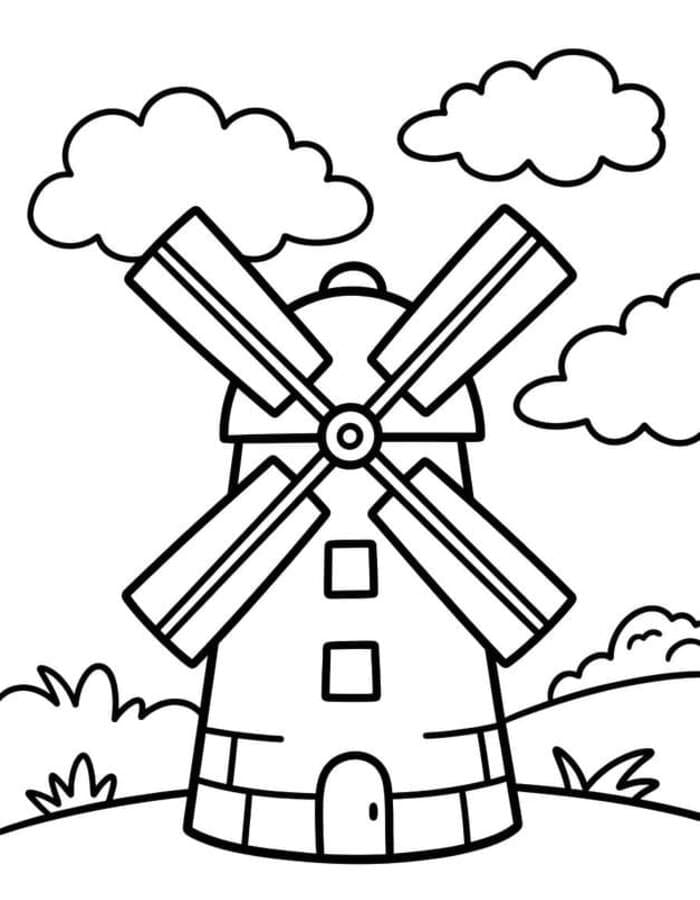 Windmühle zum Ausdrucken