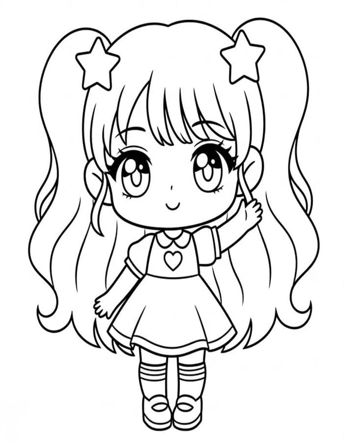 Zeichne Chibi druckbare