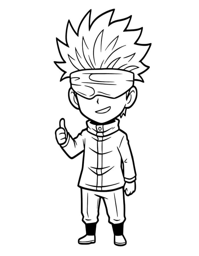 Zeichne Chibi zum Ausdrucken für Kinder