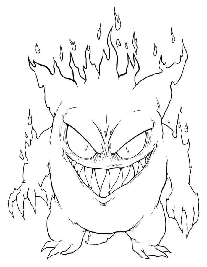 Zeichne Gengar basisch