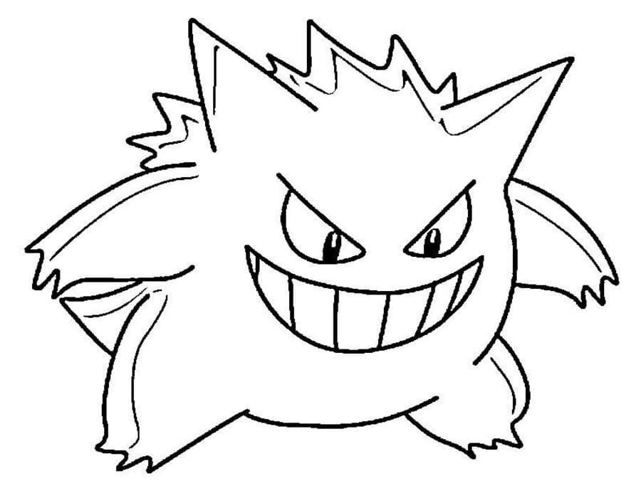 Zeichne Gengar druckbare einfach