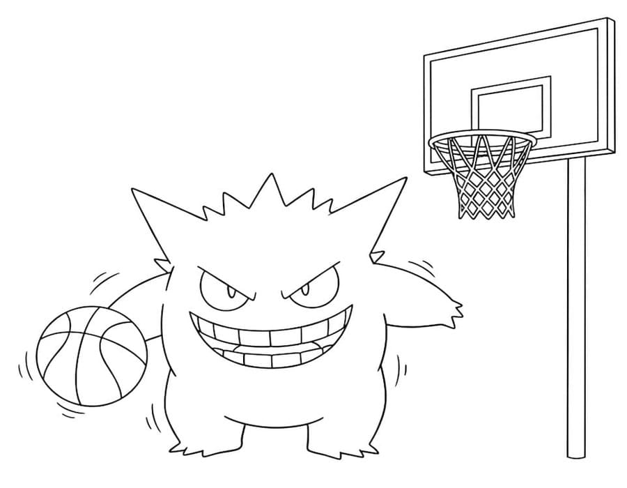Zeichne Gengar druckbare schlicht