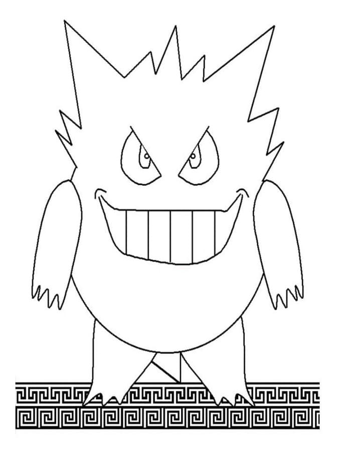 Zeichne Gengar kostenlos basisch