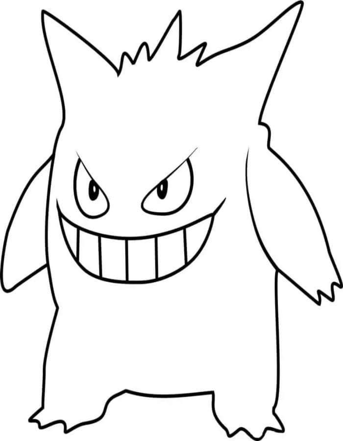 Zeichne Gengar schlicht