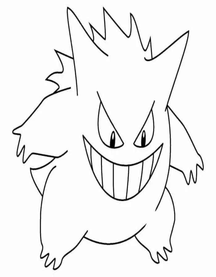 Zeichne Gengar zum Ausdrucken