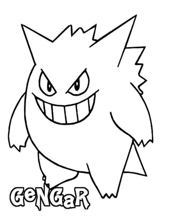 Zeichne Gengar zum Ausdrucken für Kinder