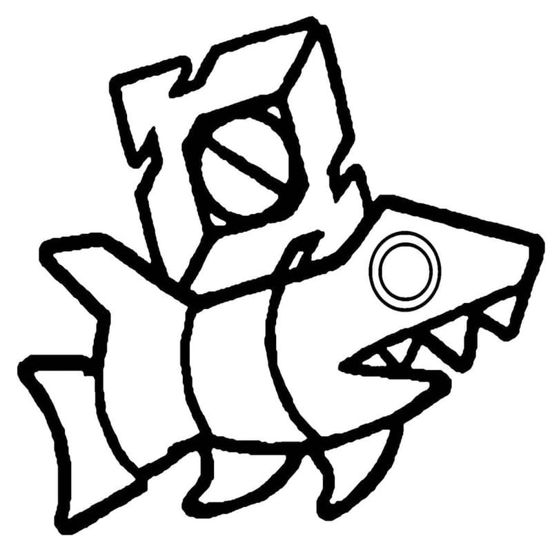 Zeichne Geometry Dash druckbare