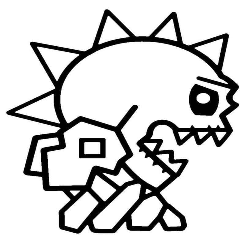 Zeichne Geometry Dash druckbare schlicht
